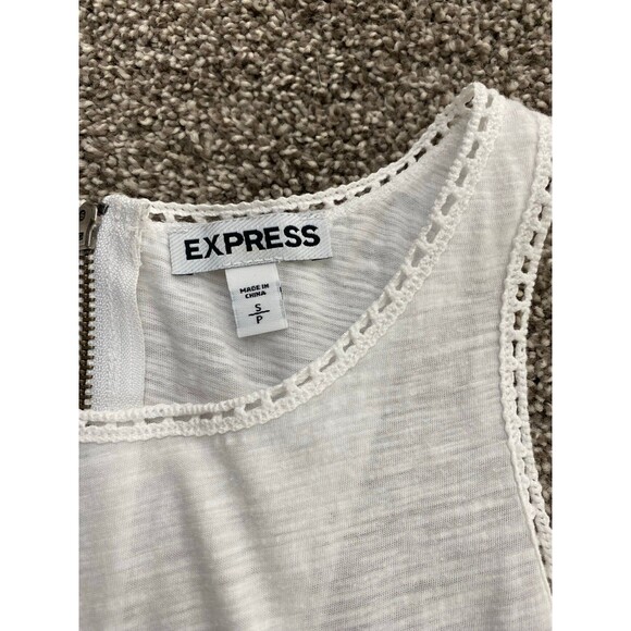 Express White Sleeveless Peplum Tank Top Size Small - Picture 4 of 6